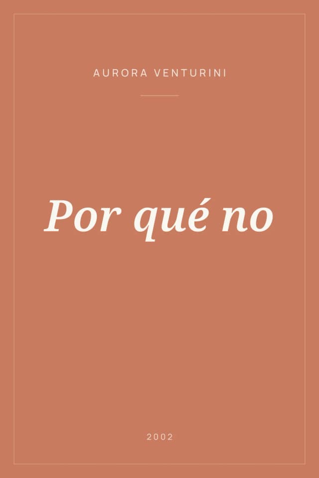 Portada de Por qué no
