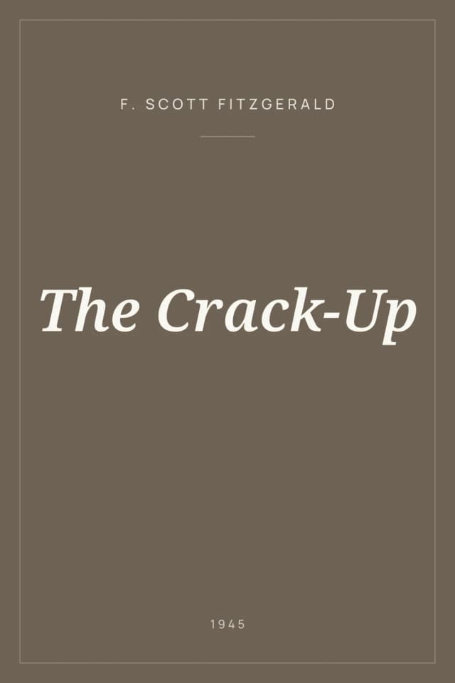 Portada de The Crack-Up