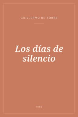 Portada de Los días de silencio