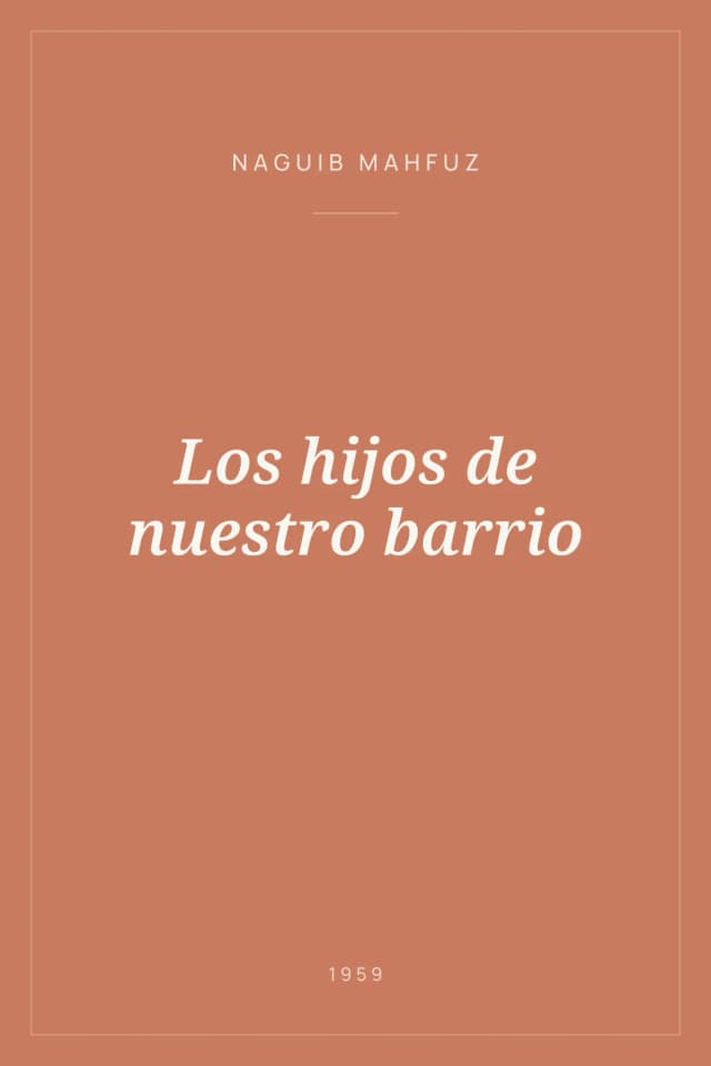 Portada de Los hijos de nuestro barrio