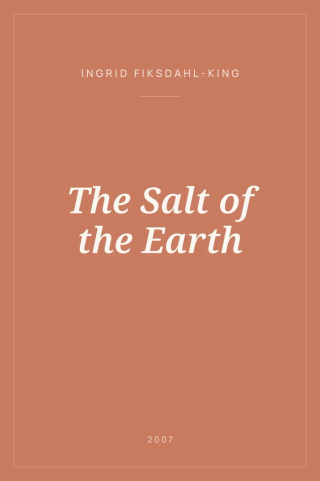 Portada de The Salt of the Earth