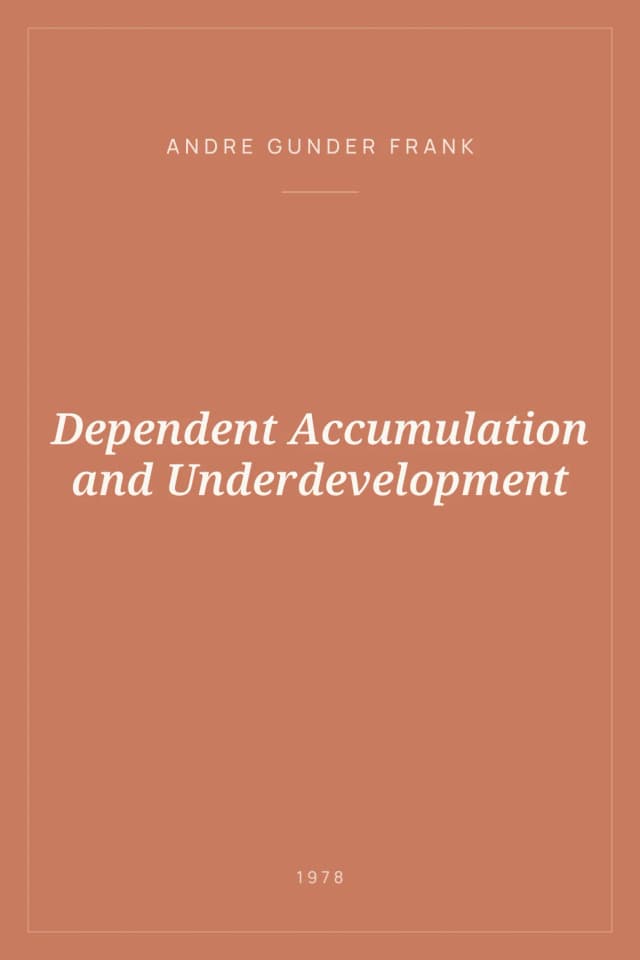 Portada de Dependent Accumulation and Underdevelopment