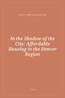 Portada de In the Shadow of the City: Affordable Housing in the Denver Region