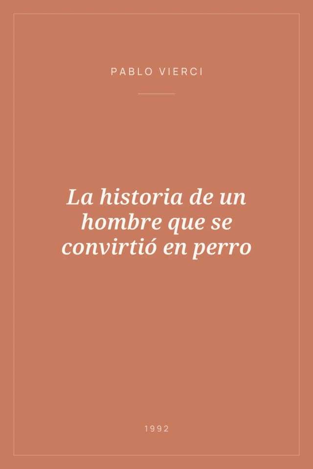 Portada de La historia de un hombre que se convirtió en perro