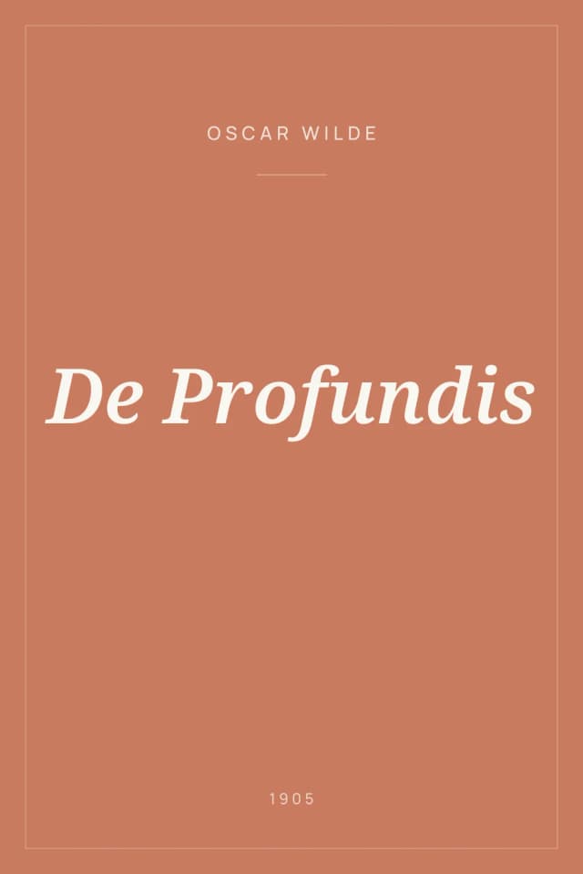 Portada de De Profundis