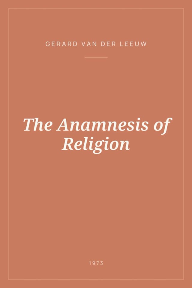 Portada de The Anamnesis of Religion