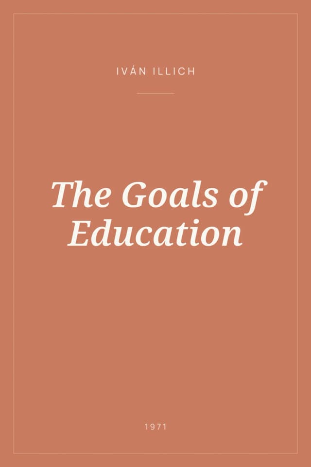 Portada de The Goals of Education