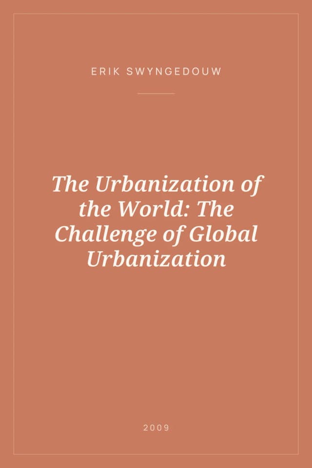 Portada de The Urbanization of the World: The Challenge of Global Urbanization