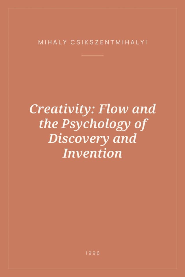 Portada de Creativity: Flow and the Psychology of Discovery and Invention