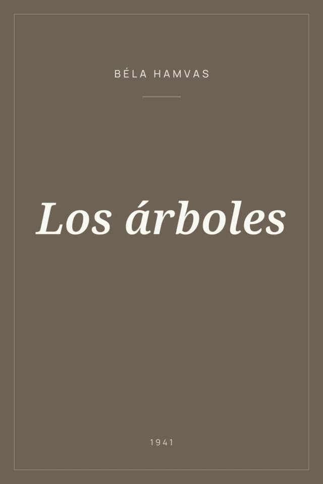 Portada de Los árboles