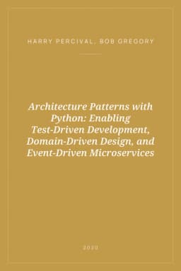 Portada de Architecture Patterns with Python: Enabling Test-Driven Development, Domain-Driven Design, and Event-Driven Microservices