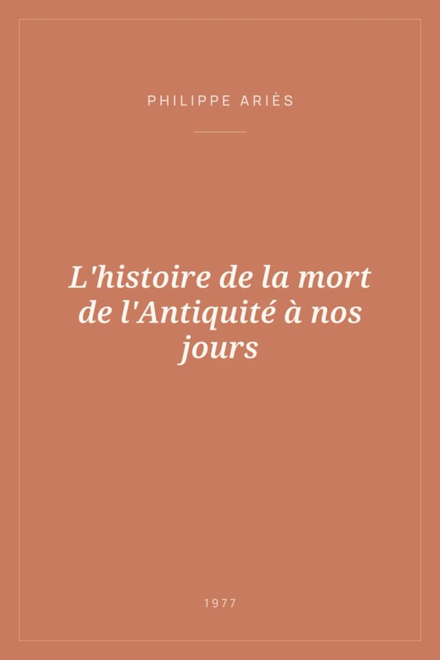 Portada de L'histoire de la mort de l'Antiquité à nos jours