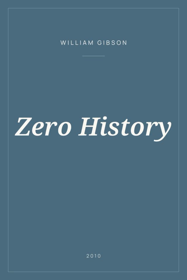 Portada de Zero History