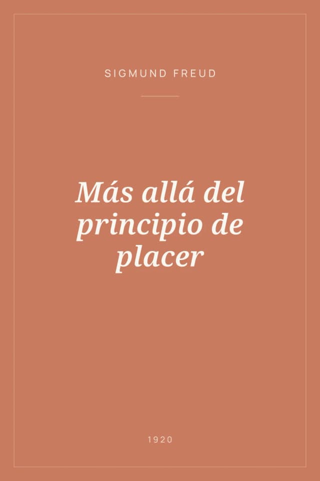 Portada de Más allá del principio de placer