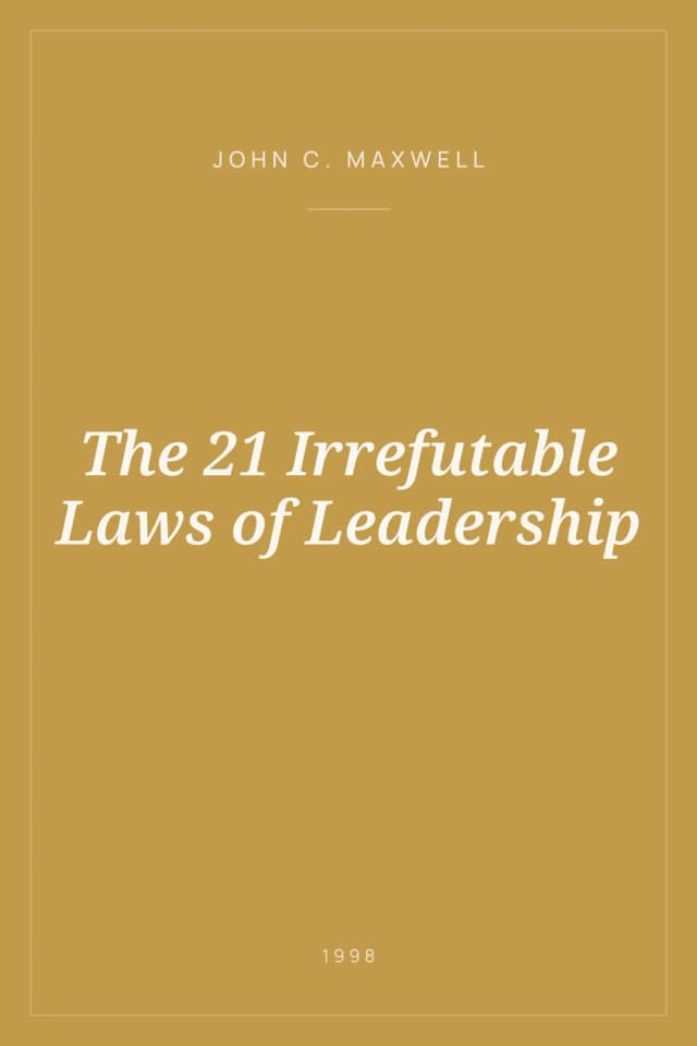 Portada de The 21 Irrefutable Laws of Leadership