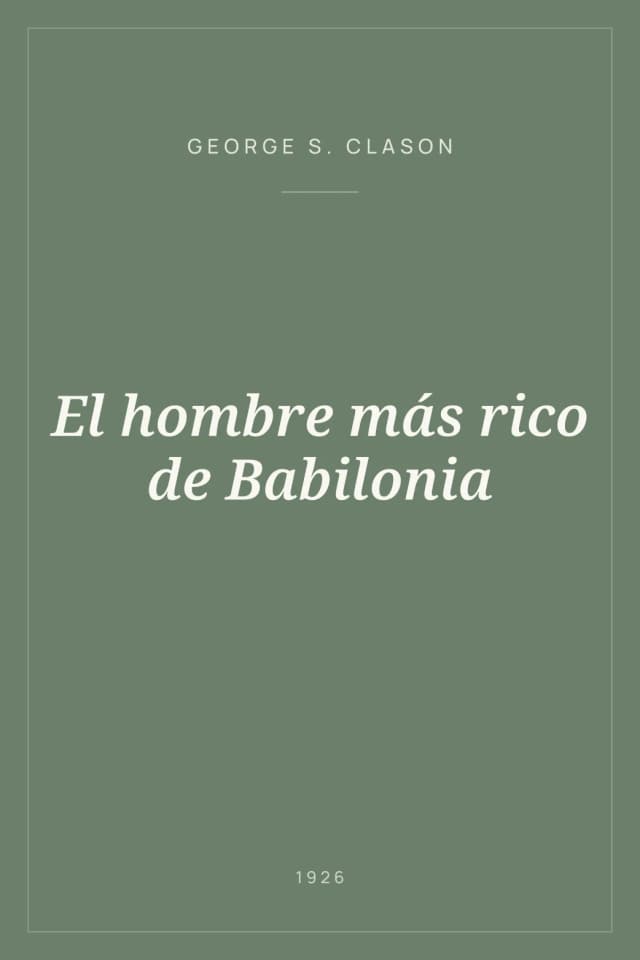 Portada de El hombre más rico de Babilonia