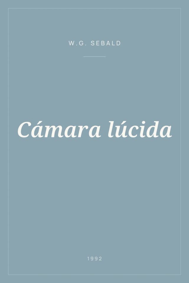 Portada de Cámara lúcida