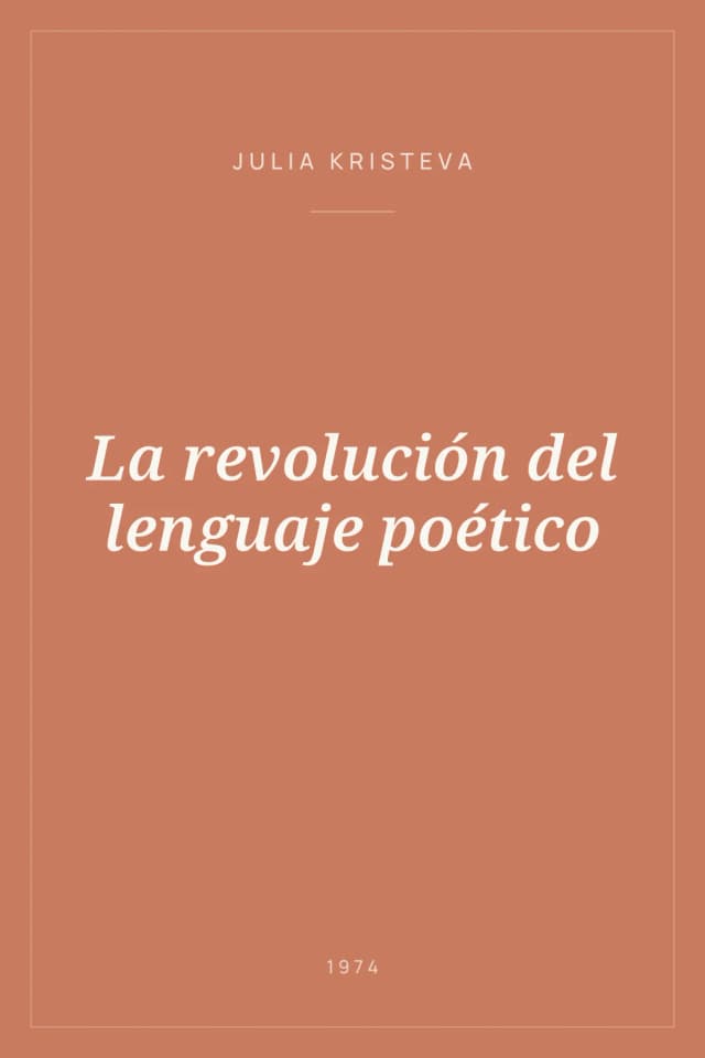 Portada de La revolución del lenguaje poético