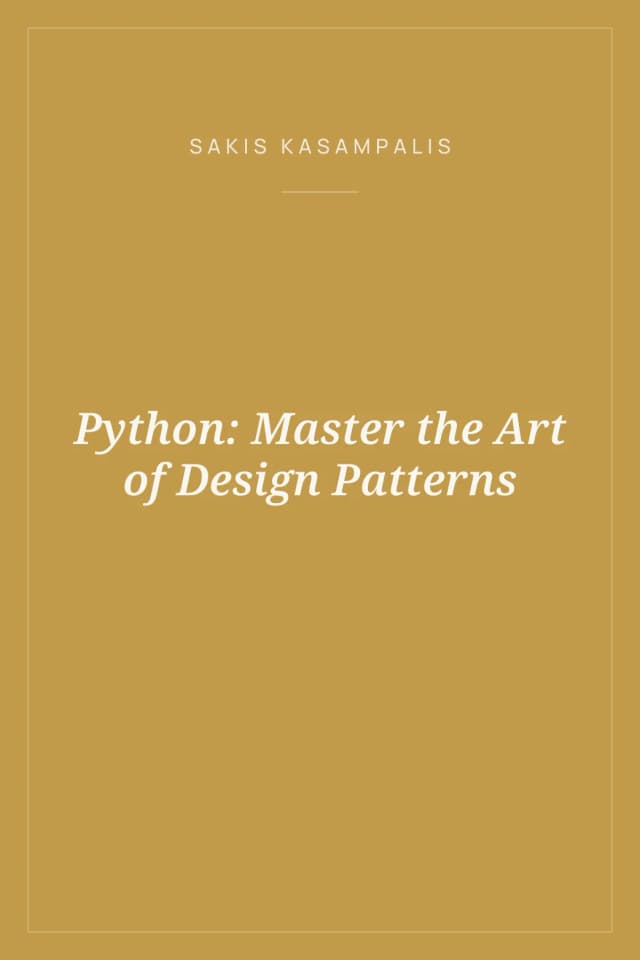 Portada de Python: Master the Art of Design Patterns