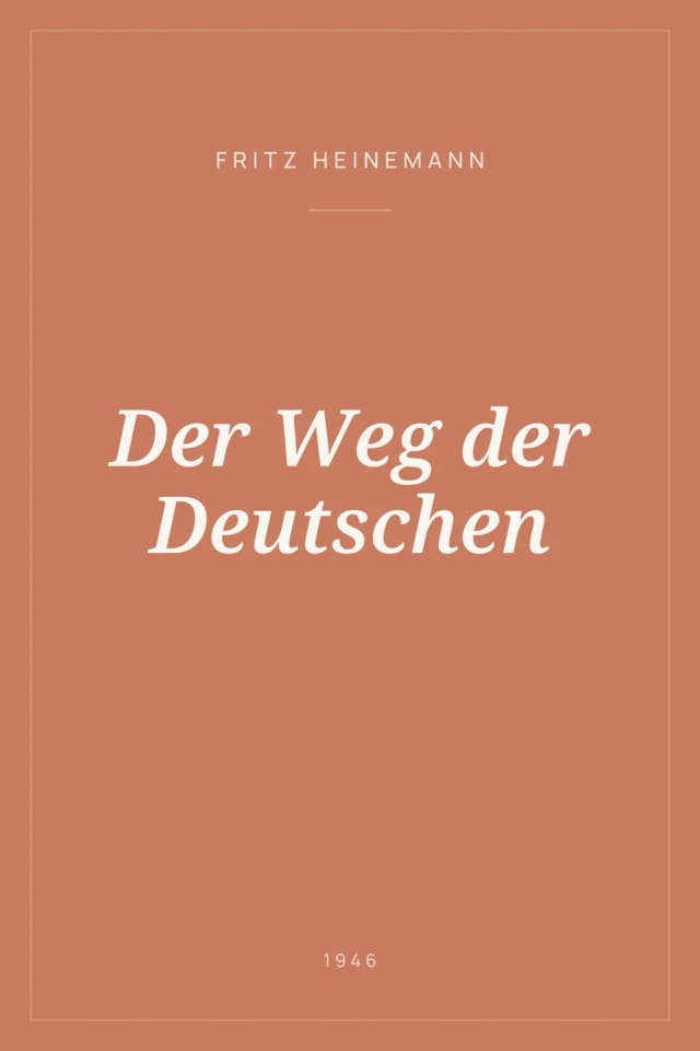 Portada de Der Weg der Deutschen