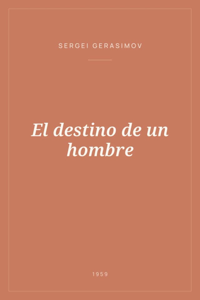 Portada de El destino de un hombre
