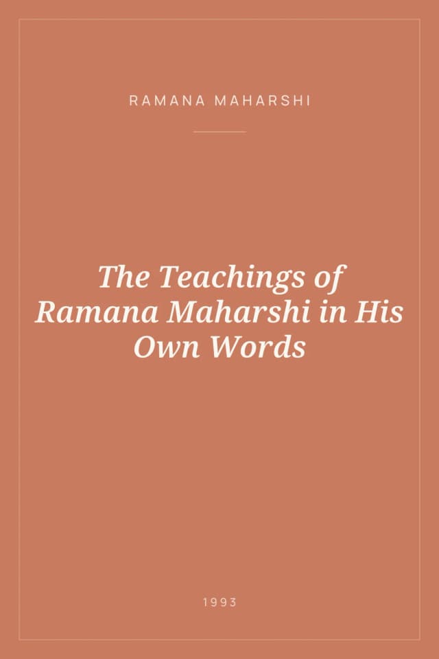 Portada de The Teachings of Ramana Maharshi in His Own Words