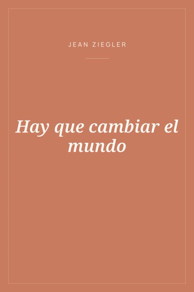 Portada de Hay que cambiar el mundo