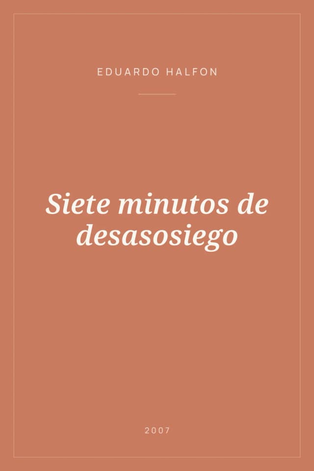 Portada de Siete minutos de desasosiego