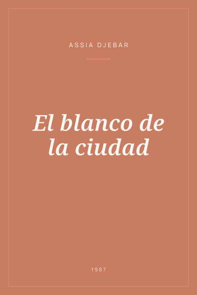 Portada de El blanco de la ciudad