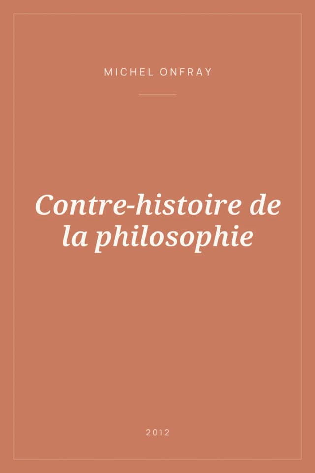 Portada de Contre-histoire de la philosophie