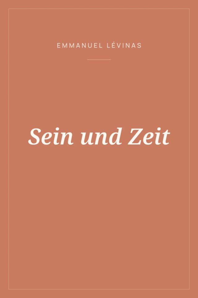 Portada de Sein und Zeit