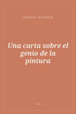 Portada de Una carta sobre el genio de la pintura