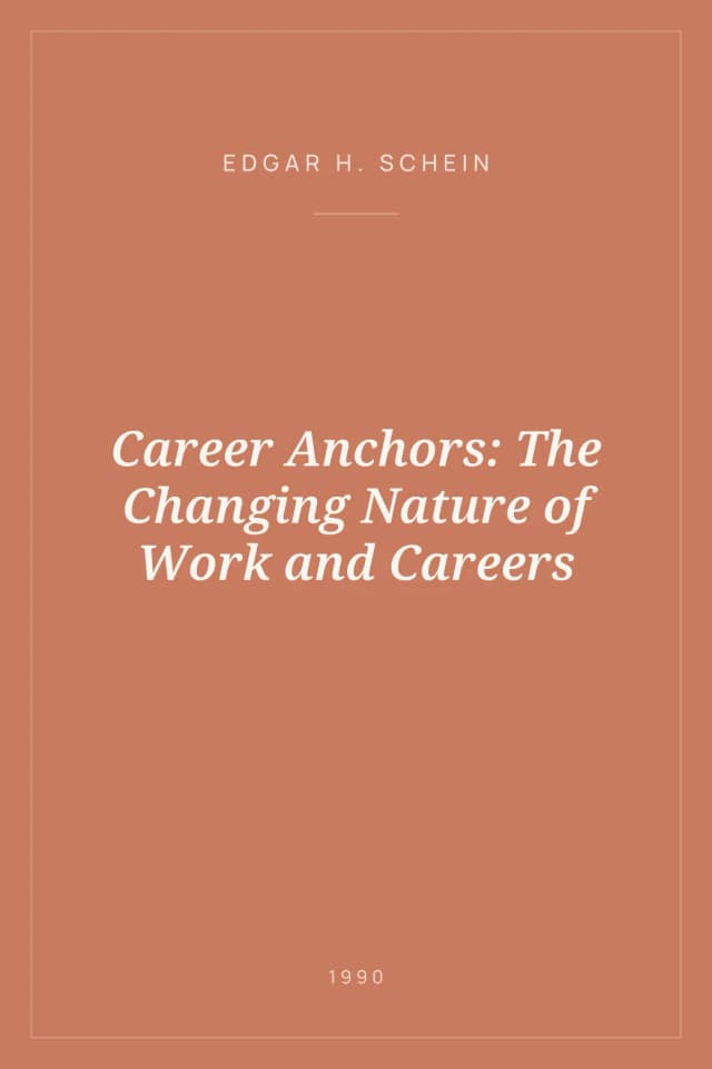 Portada de Career Anchors: The Changing Nature of Work and Careers
