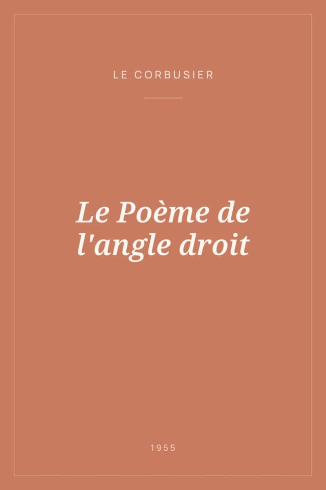 Portada de Le Poème de l'angle droit