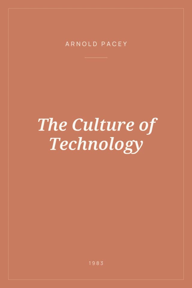 Portada de The Culture of Technology