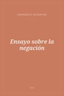 Portada de Ensayo sobre la negación