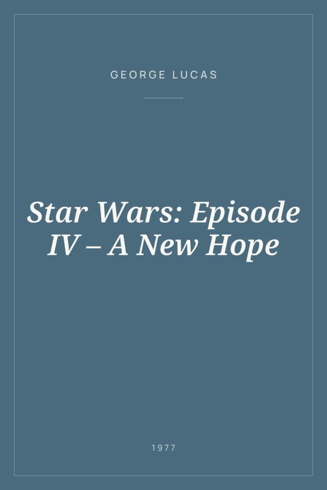 Portada de Star Wars: Episode IV – A New Hope