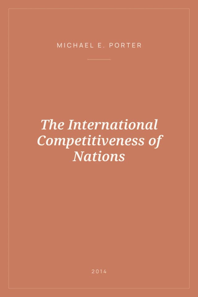 Portada de The International Competitiveness of Nations