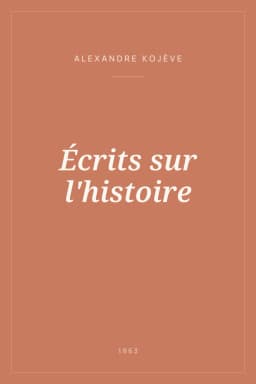 Portada de Écrits sur l'histoire