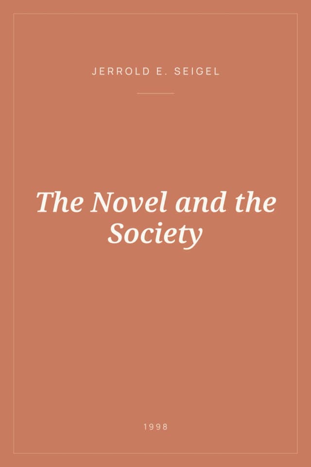Portada de The Novel and the Society