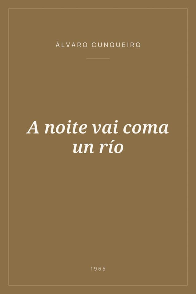 Portada de A noite vai coma un río