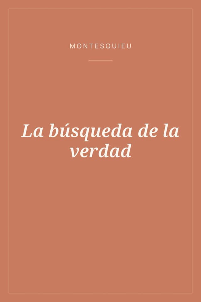 Portada de La búsqueda de la verdad