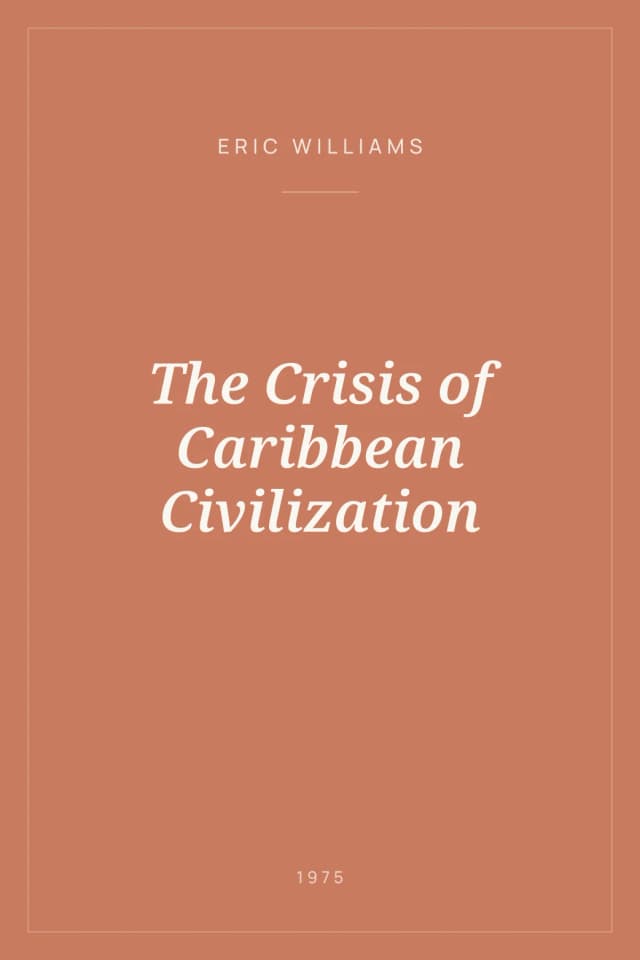 Portada de The Crisis of Caribbean Civilization