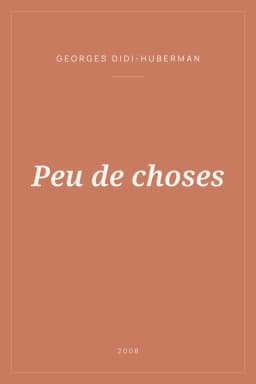 Portada de Peu de choses