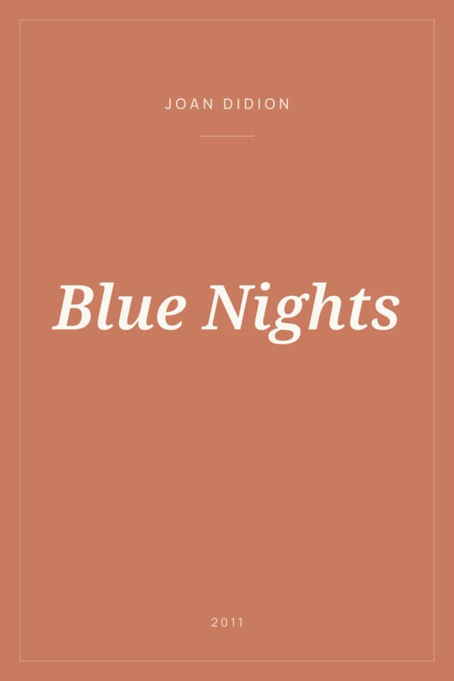 Portada de Blue Nights