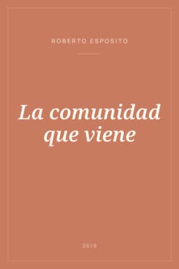 Portada de La comunidad que viene