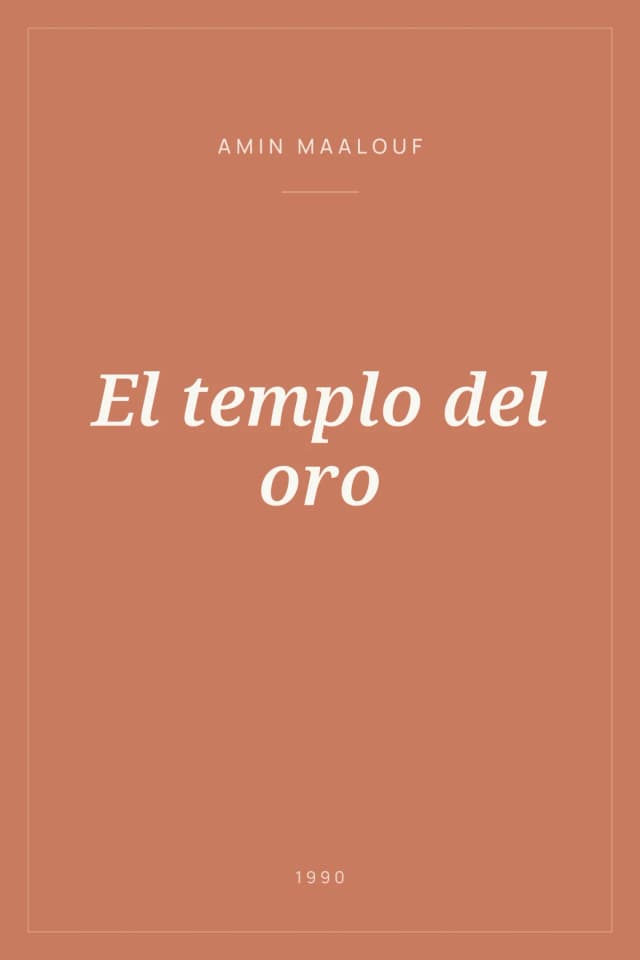Portada de El templo del oro