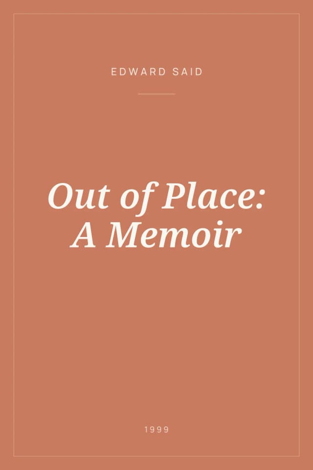 Portada de Out of Place: A Memoir