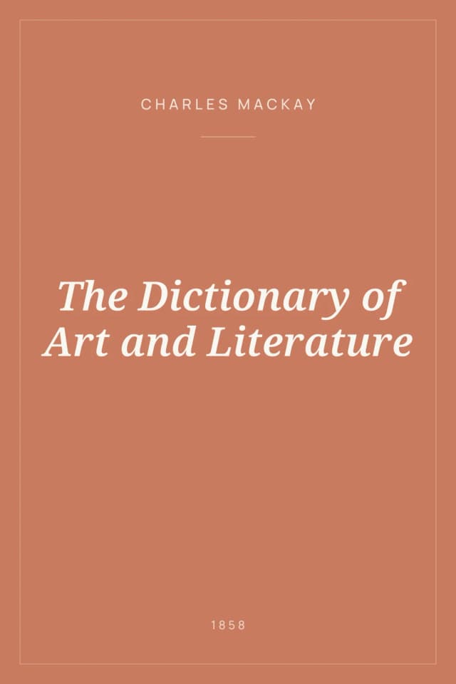 Portada de The Dictionary of Art and Literature