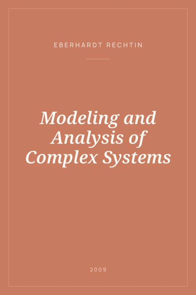 Portada de Modeling and Analysis of Complex Systems